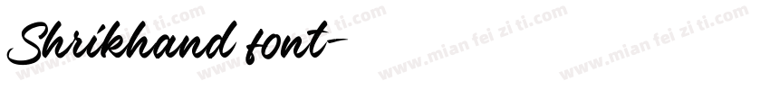 Shrikhand font字体转换